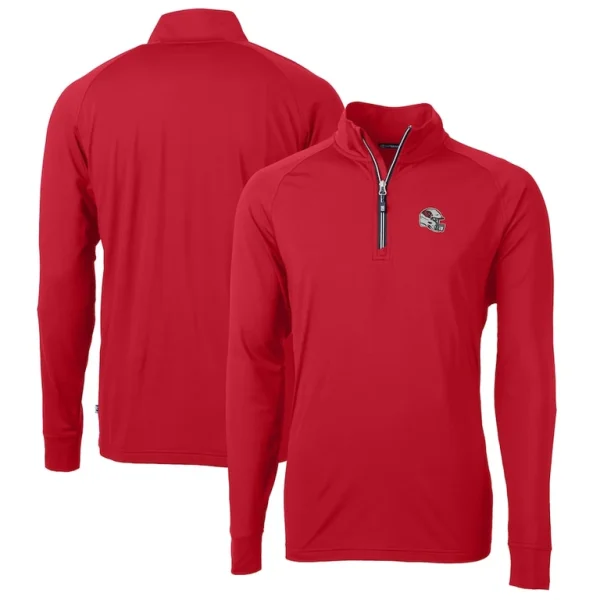Arizona cardinals cutter buck helmet adapt eco knit stretch recycled quarter zip pullover top cardinal Cardinal