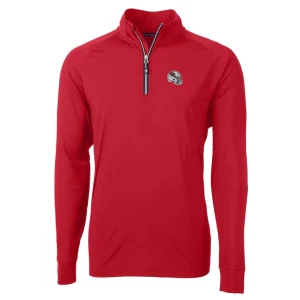 Arizona cardinals cutter buck helmet adapt eco knit stretch recycled quarter zip pullover top cardinal Cardinal M
