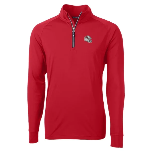 Arizona cardinals cutter buck helmet adapt eco knit stretch recycled quarter zip pullover top cardinal Cardinal M