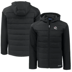 Arizona cardinals cutter buck helmet big tall evoke hybrid eco softshell recycled full zip jacket Black