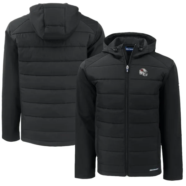 Arizona cardinals cutter buck helmet big tall evoke hybrid eco softshell recycled full zip jacket Black