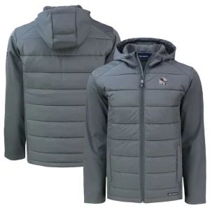 Arizona cardinals cutter buck helmet big tall evoke hybrid eco softshell recycled full zip jacket Gray