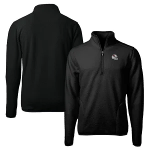 Arizona cardinals cutter buck helmet cascade eco sherpa fleece quarter zip pullover jacket Black