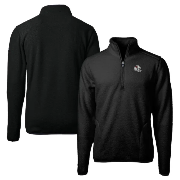 Arizona cardinals cutter buck helmet cascade eco sherpa fleece quarter zip pullover jacket Black