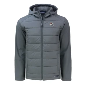 Arizona cardinals cutter buck helmet evoke hybrid eco softshell recycled full zip hoodie jacket Gray M