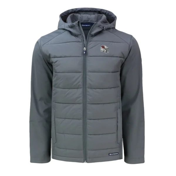 Arizona cardinals cutter buck helmet evoke hybrid eco softshell recycled full zip hoodie jacket Gray M