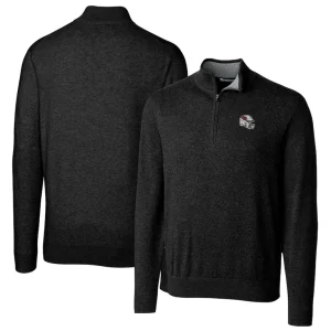 Arizona cardinals cutter buck helmet lakemont tri blend quarter zip pullover sweater Black