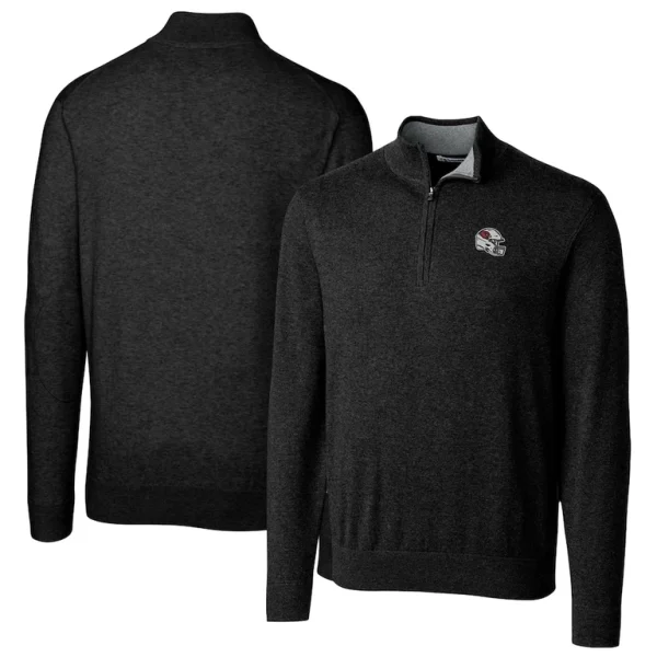 Arizona cardinals cutter buck helmet lakemont tri blend quarter zip pullover sweater Black