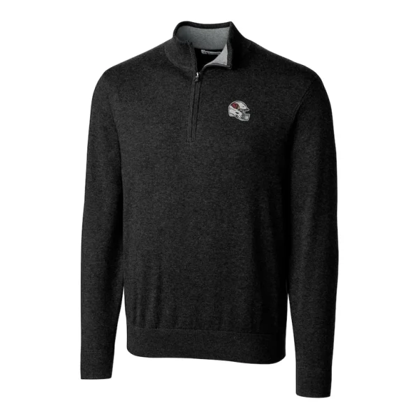 Arizona cardinals cutter buck helmet lakemont tri blend quarter zip pullover sweater Black M