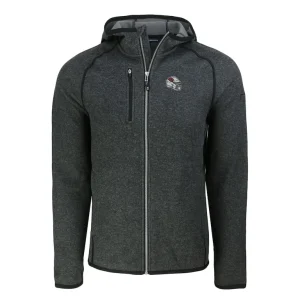 Arizona cardinals cutter buck helmet mainsail sweater knit full zip hoodie Heather charcoal M