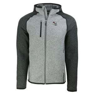 Arizona cardinals cutter buck helmet mainsail sweater knit full zip hoodie Heather grayheather charcoal M