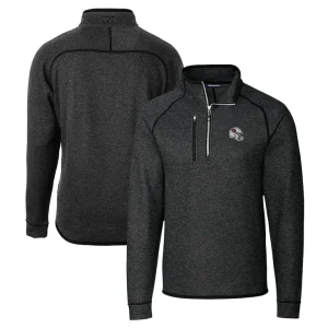 Arizona cardinals cutter buck helmet mainsail sweater knit half zip pullover jacket Charcoal