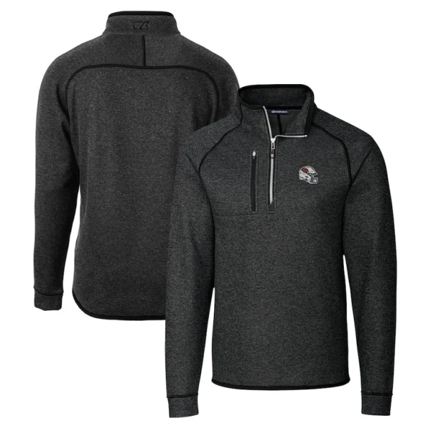 Arizona cardinals cutter buck helmet mainsail sweater knit half zip pullover jacket Charcoal