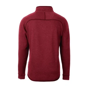 Arizona cardinals cutter buck helmet mainsail sweater knit half zip pullover jacket Red L
