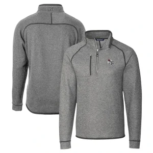 Arizona cardinals cutter buck helmet mainsail sweater knit half zip pullover jacket Silver