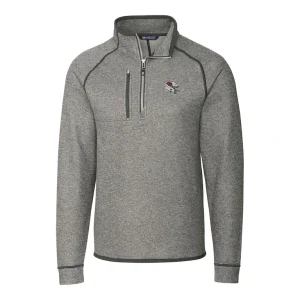 Arizona cardinals cutter buck helmet mainsail sweater knit half zip pullover jacket Silver M
