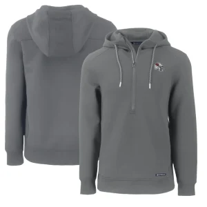 Arizona cardinals cutter buck helmet roam eco half zip recycled pullover hoodie Gray