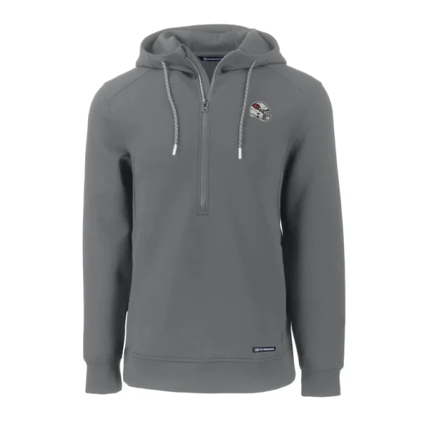 Arizona cardinals cutter buck helmet roam eco half zip recycled pullover hoodie Gray M