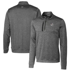 Arizona cardinals cutter buck helmet stealth heathered quarter zip pullover top Gray