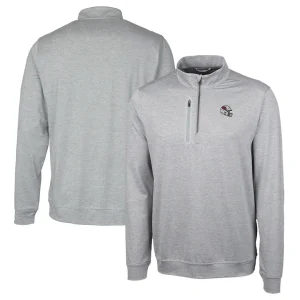 Arizona cardinals cutter buck helmet stealth heathered quarter zip pullover top Silver