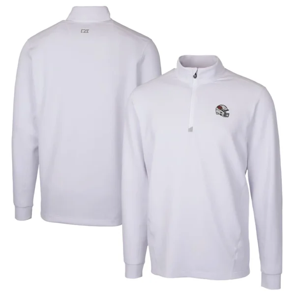 Arizona cardinals cutter buck helmet traverse stretch quarter zip pullover top White