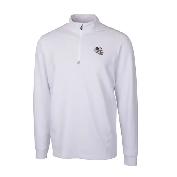 Arizona cardinals cutter buck helmet traverse stretch quarter zip pullover top White M