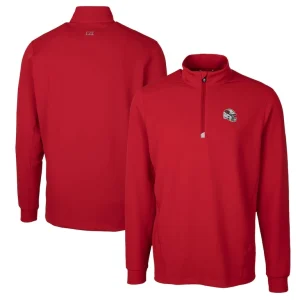 Arizona cardinals cutter buck helmet traverse stretch quarter zip pullover top cardinal Cardinal