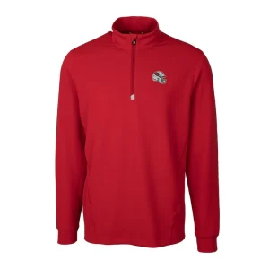Arizona cardinals cutter buck helmet traverse stretch quarter zip pullover top cardinal Cardinal M