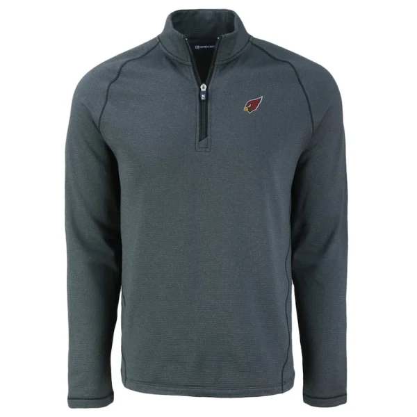 Arizona cardinals cutter buck peshastin eco fleece tri blend raglan recycled quarter zip jacket Heather black M