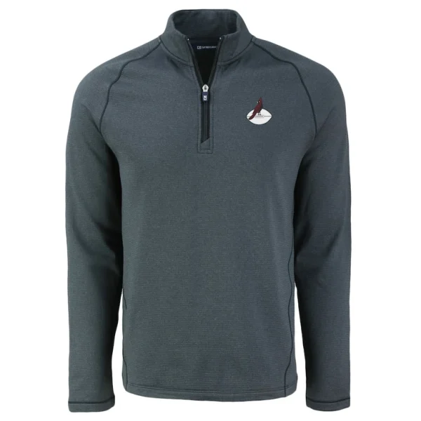 Arizona cardinals cutter buck peshastin eco fleece tri blend raglan recycled quarter zip jacket Heather black M