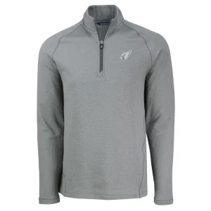 Arizona cardinals cutter buck peshastin eco fleece tri blend raglan recycled quarter zip jacket Heather gray M