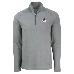 Arizona cardinals cutter buck peshastin eco fleece tri blend raglan recycled quarter zip jacket Heather gray M
