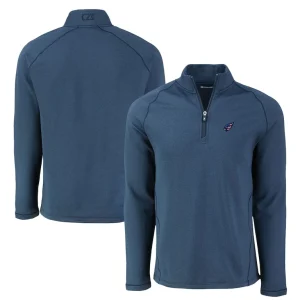 Arizona cardinals cutter buck peshastin eco fleece tri blend raglan recycled quarter zip jacket Heather navy