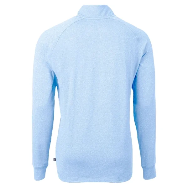 Arizona cardinals cutter buck raglan adapt eco knit heather quarter zip top Powder blue L