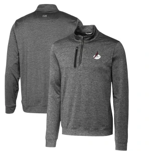 Arizona cardinals cutter buck stealth heathered big tall throwback logo quarter zip pullover top steel Cardinal