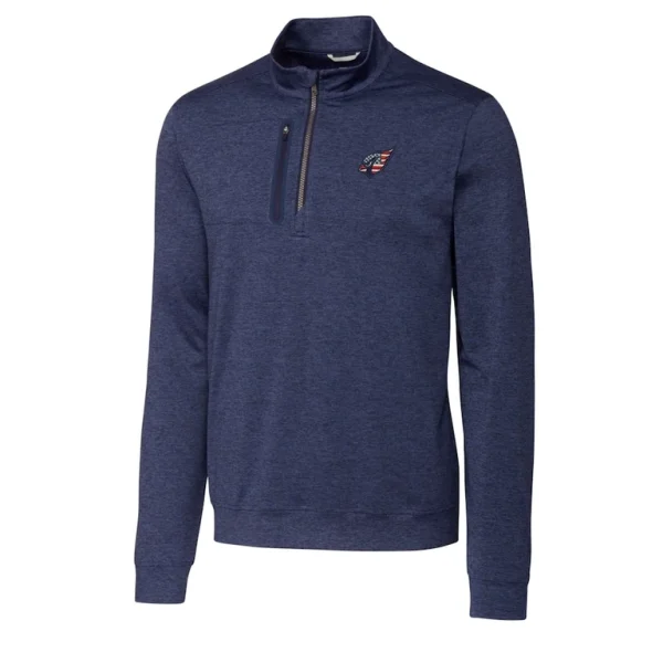Arizona cardinals cutter buck stealth quarter zip pullover top Heathered navy M