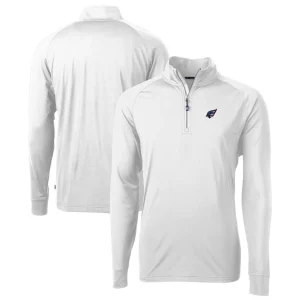 Arizona cardinals cutter buck team adapt eco knit hybrid recycled quarter zip pullover top White