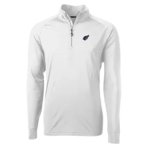 Arizona cardinals cutter buck team adapt eco knit hybrid recycled quarter zip pullover top White M