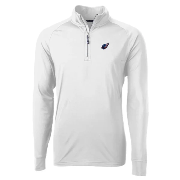 Arizona cardinals cutter buck team adapt eco knit hybrid recycled quarter zip pullover top White M