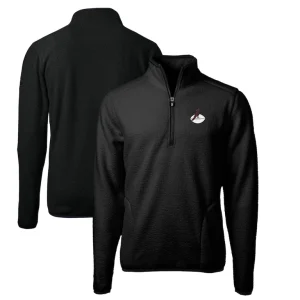 Arizona cardinals cutter buck throwback eco sherpa fleece quarter zip pullover jacket Black