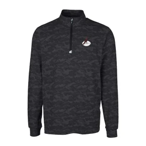 Arizona cardinals cutter buck throwback logo big tall traverse camo print stretch quarter zip pullover top Black 2XB