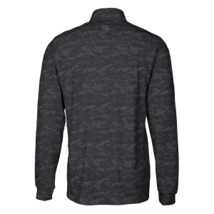 Arizona cardinals cutter buck throwback logo big tall traverse camo print stretch quarter zip pullover top Black 3XB
