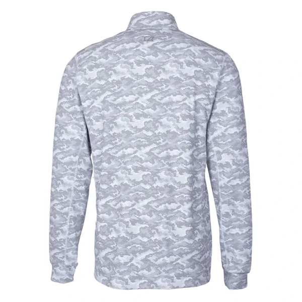 Arizona cardinals cutter buck throwback logo big tall traverse camo print stretch quarter zip pullover top Charcoal 3XB