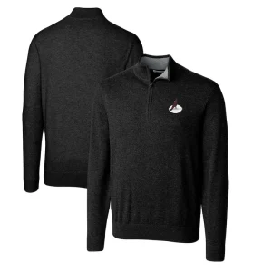 Arizona cardinals cutter buck throwback logo lakemont tri blend big tall quarter zip pullover sweater Black