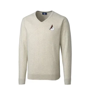 Arizona cardinals cutter buck throwback logo lakemont tri blend big tall v neck pullover sweater oatmeal Cardinal 2XB