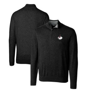 Arizona cardinals cutter buck throwback logo lakemont tri blend quarter zip pullover sweater Black