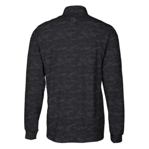 Arizona cardinals cutter buck throwback logo traverse camo print stretch quarter zip pullover top Black L