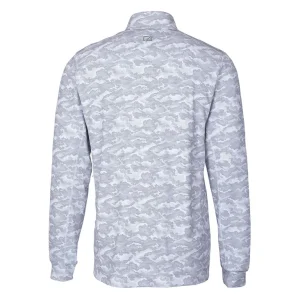 Arizona cardinals cutter buck throwback logo traverse camo print stretch quarter zip pullover top Charcoal L