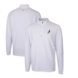 Arizona cardinals cutter buck throwback logo traverse stretch quarter zip pullover top White