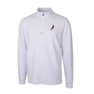Arizona cardinals cutter buck throwback logo traverse stretch quarter zip pullover top White M